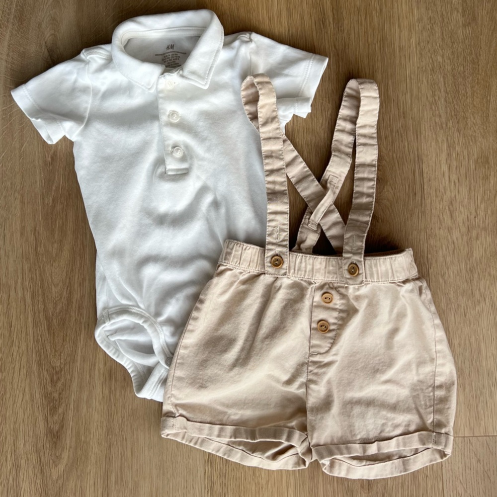 H&M Infant Onesie + Overall Set